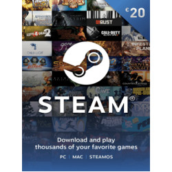 Steam predplačniška kartica 20 EUR - EU