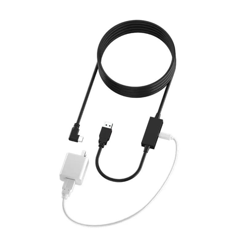 Compatible cable with Meta Quest 3 or Quest 3S and other devices - 5m LINK cable with charging