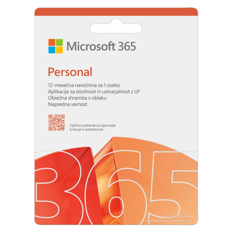 MICROSOFT 365 Personal FPP 32/64 bit one-year subscription