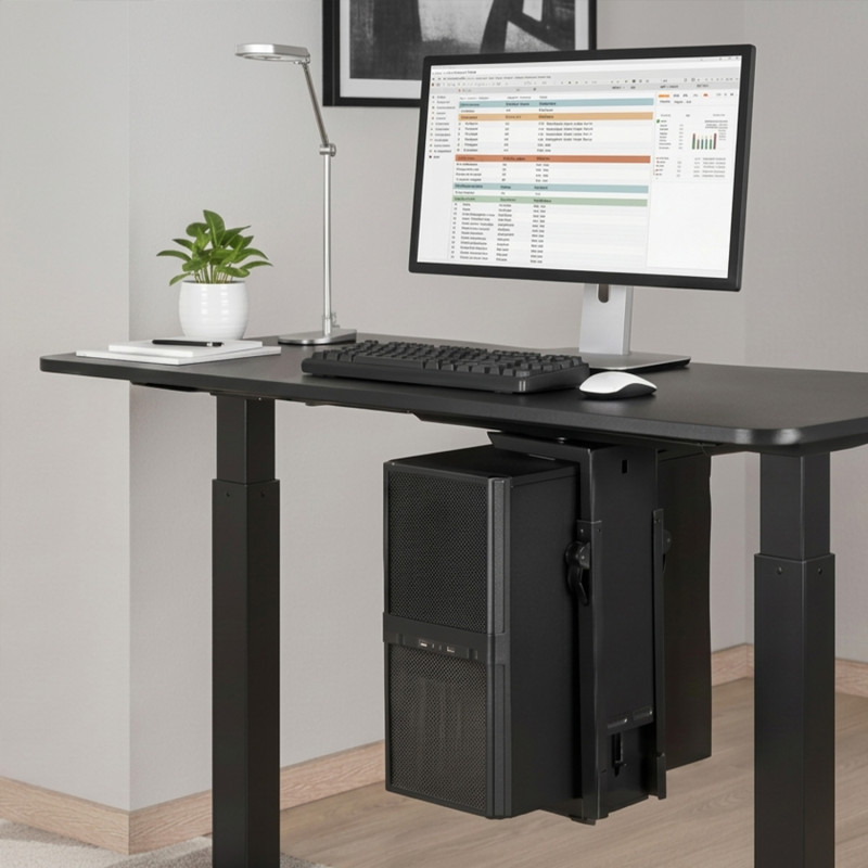 UVI Adjustable Under Desk Computer Mount V2 - (up to 15kg)