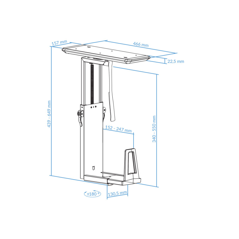 UVI Premium Height Adjustable And 360 Rotatable Folding Laptop Riser for Computer and Phone