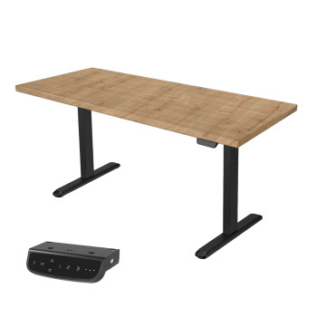UVI STANDARD V2 električni sit-stand stol - Chalet Oak i crni okvir