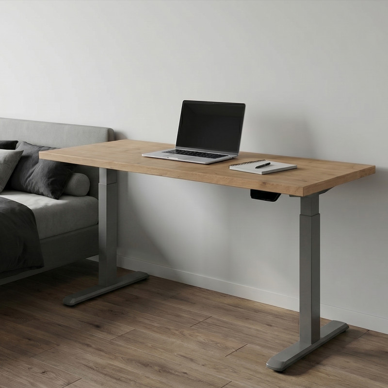 UVI STANDARD V2 električni sit-stand stol - Chalet Oak i sivi okvir