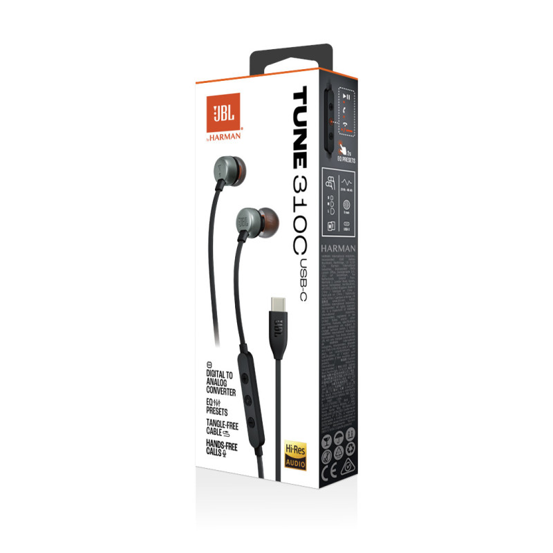 JBL Tune 310C USB-C črne slušalke