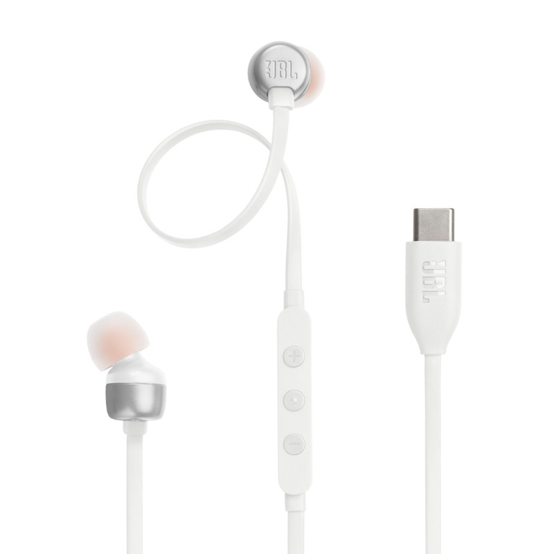 JBL Tune 310C USB-C White Earphones