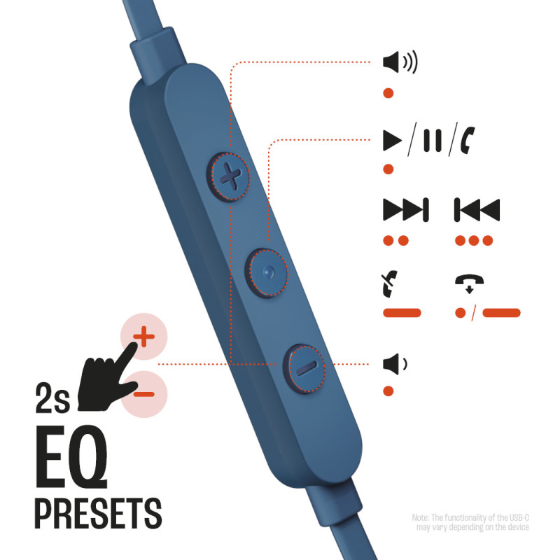 JBL Tune 310C USB-C modre slušalke