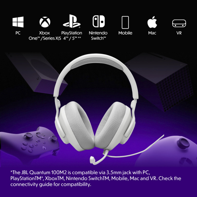 JBL Quantum 100 M2 White Headset