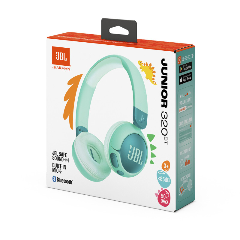 JBL JR 320 BT Green Headphones
