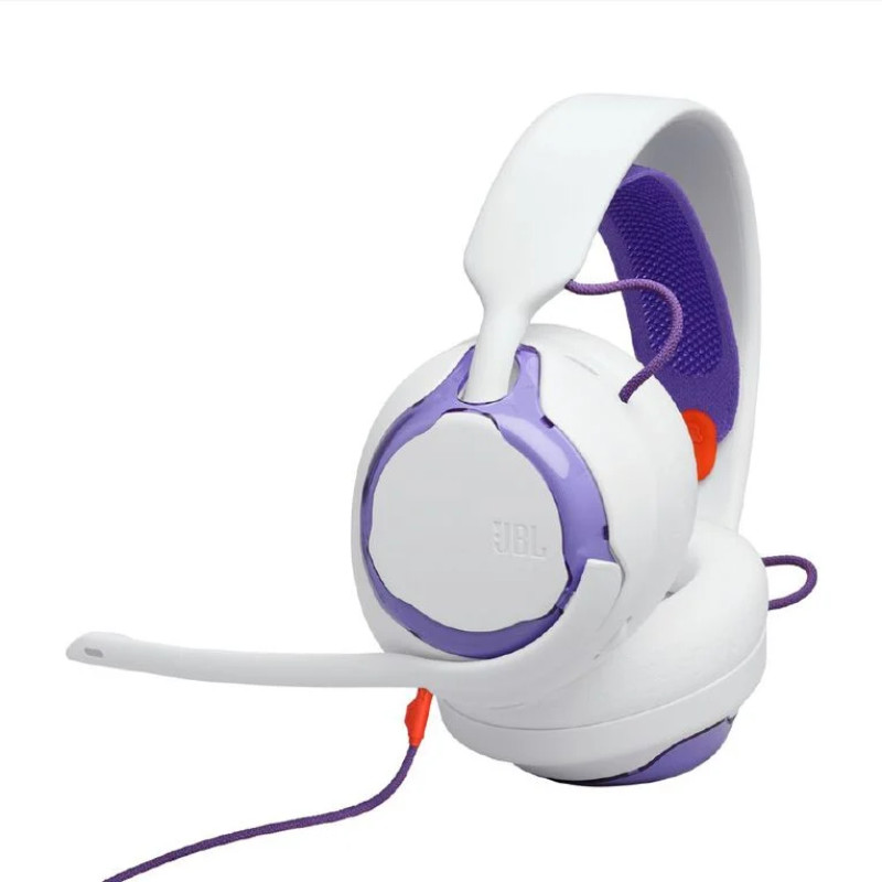 JBL Quantum 250 Wired Gaming Headphones – White / Violet