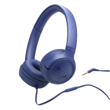 JBL Tune 530 Wired On‑ear Headphones – Blue