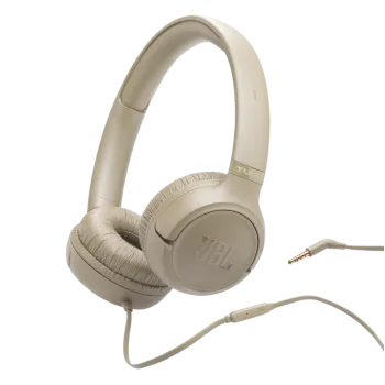 JBL Tune 530 Wired On‑Ear Headphones – Beige