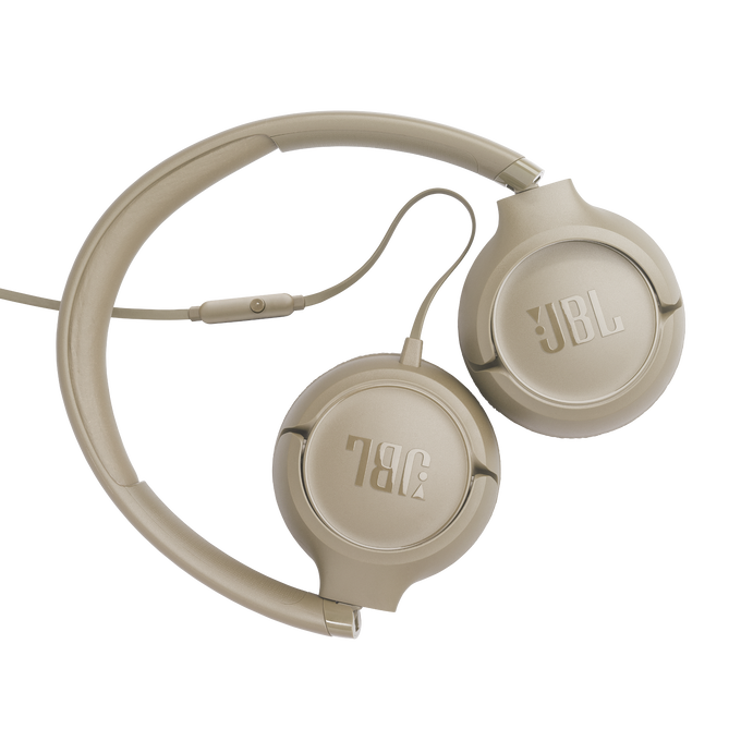 JBL Tune 530 Wired On‑Ear Headphones – Beige JBL Tune 530 Wired On‑Ear Headphones – Beige