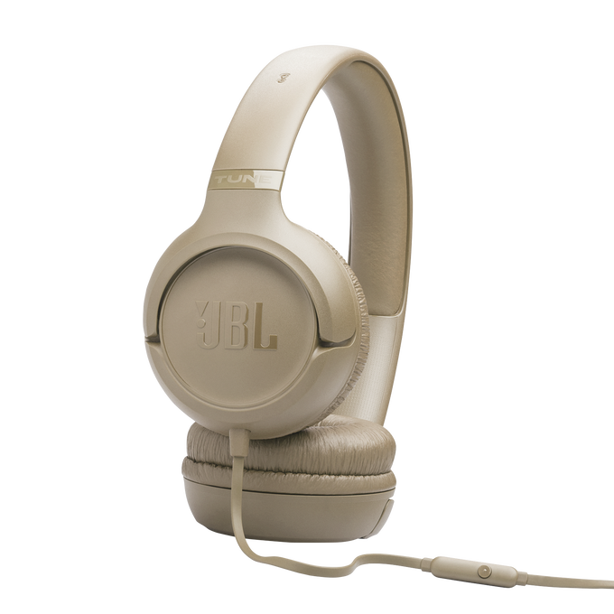 JBL Tune 530 Wired On‑Ear Headphones – Beige JBL Tune 530 Wired On‑Ear Headphones – Beige