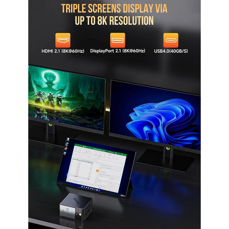 Mini PC GMKtec EVO-X1- AMD Ryzen AI 9 HX 370 - 32GB RAM + 1TB SSD WIN 11 Pro