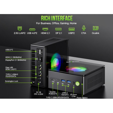 Mini PC GMKtec K11 AMD Ryzen 9 8945HS 32GB RAM + 2TB SSD WIN 11 Pro Mini PC GMKtec K11 AMD Ryzen 9 8945HS 32GB RAM + 2TB SSD WIN 11 Pro