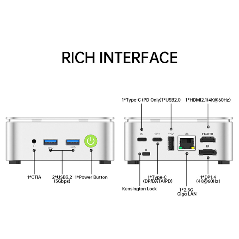 Mini PC GMKtec G10 - AMD Ryzen 5 3500U - 16GB RAM + 256GB SSD WIN 11 Pro