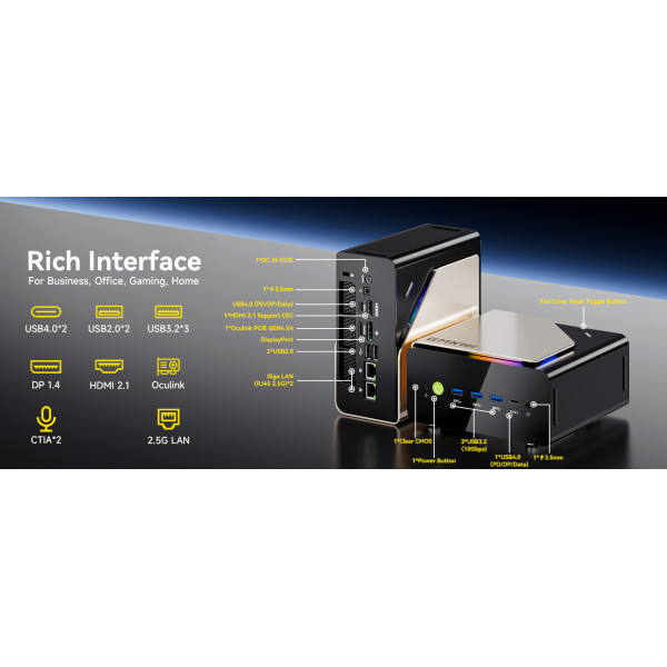 Mini PC GMKtec EVO T1 Intel Ultra 9 285H 64GB RAM + 2TB SSD WIN 11 Pro Mini PC GMKtec EVO T1 Intel Ultra 9 285H 64GB RAM + 2TB SSD WIN 11 Pro