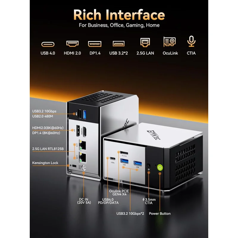 MINI PC GMKtec M8 AMD Ryzen 5 PRO 6650H 16GB DDR5 + 1TB SSD, WIN 11