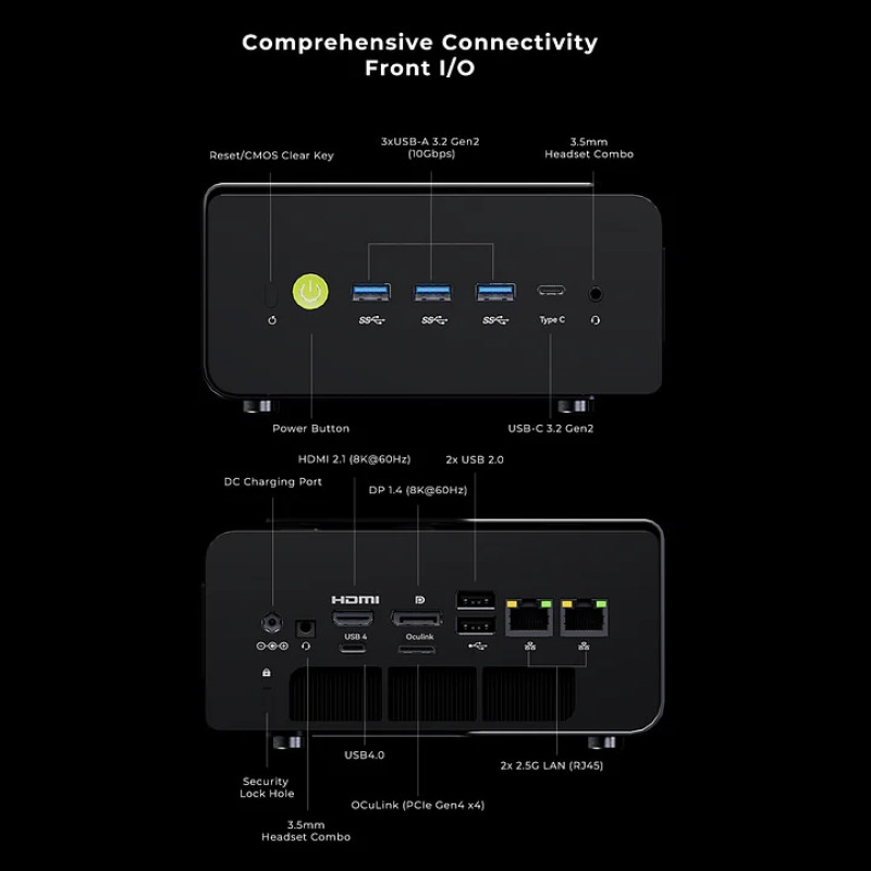 Mini PC GMKtec K15 Core Ultra 5 125U 16GB DDR5 + 1TB SSD, WIN 11 Pro