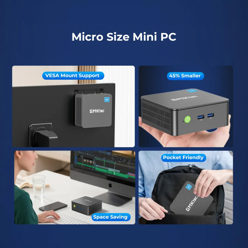 Mini PC GMKtec G3 Pro Intel i3 10110U - 16GB DDR4 + 256GB SSD WIN 11 Pro