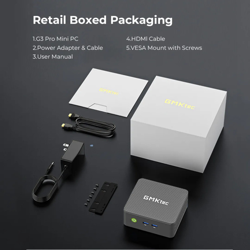 Mini PC GMKtec G3 Pro Intel i3 10110U - 16GB DDR4 + 256GB SSD WIN 11 Pro