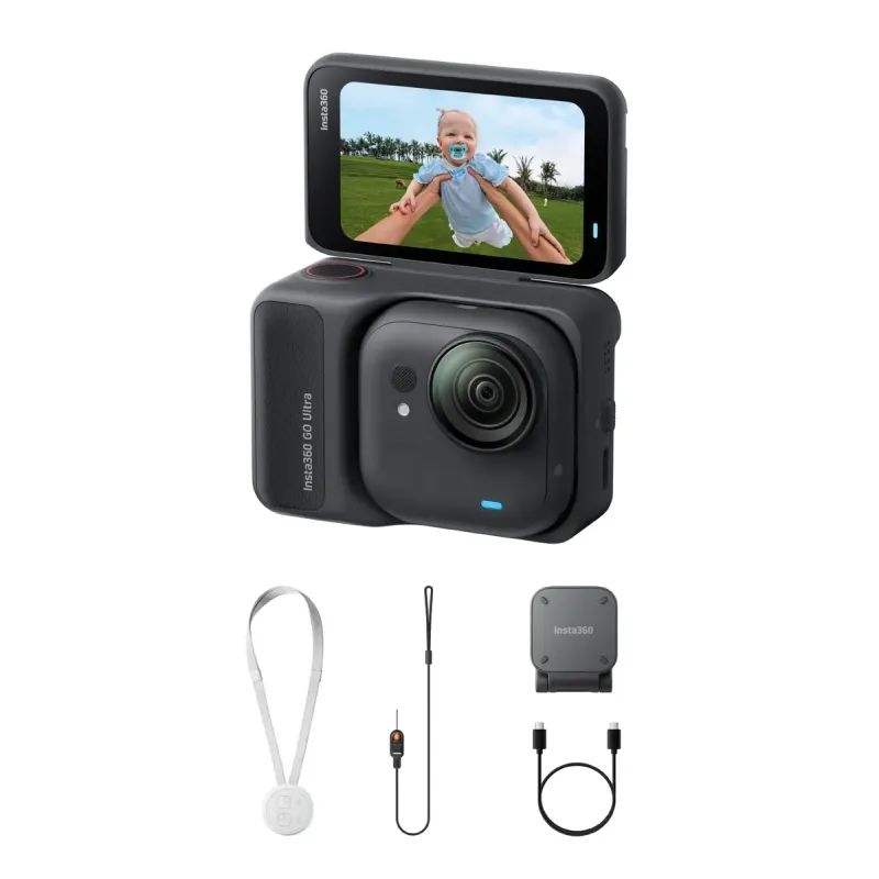 Insta360 GO Ultra Standard Bundle Midnight Black Action Camera