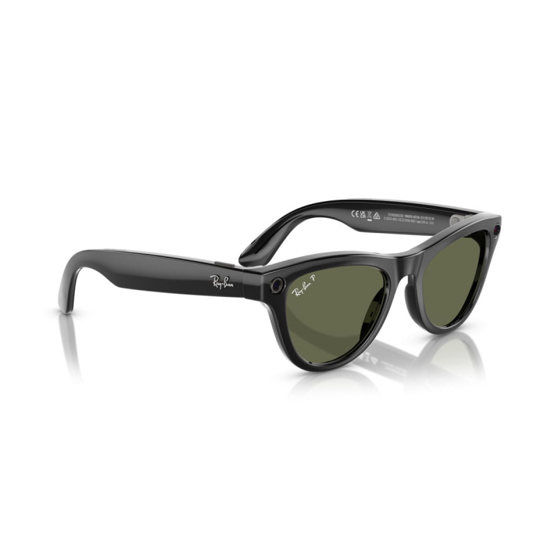 Ray-Ban Meta - Skyler Smart Glasses - Color: Shiny Black / Polar G15 Green