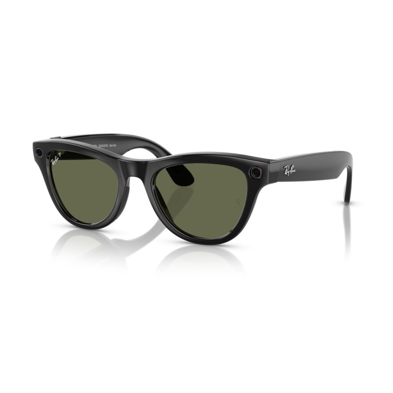 Ray-Ban Meta - Skyler Smart Glasses - Color: Shiny Black / Polar G15 Green