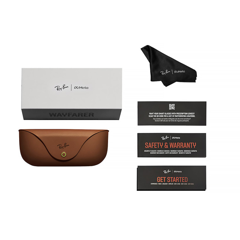 Ray-Ban Meta Wayfarer (Gen 2) Shiny Black Transitions Graphite Green Large 155/53 RW4012 (601/1M53)