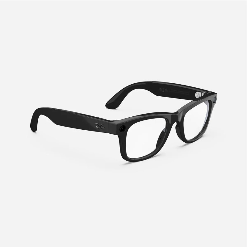 Ray-Ban - Wayfarer Standard - Shiny Black, Clear
