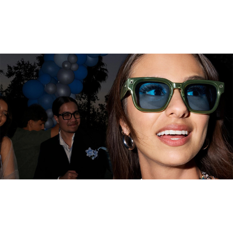 Meta Fury - Light Blue Atlantic Lenses, Racing Green, 149-51, smart glasses