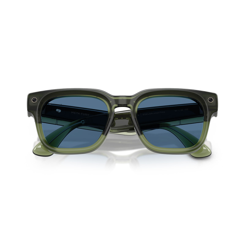 Meta Fury - Light Blue Atlantic Lenses, Racing Green, 149-51, smart glasses
