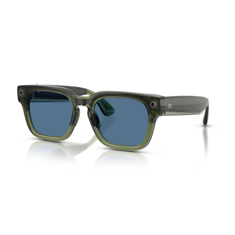 Meta Fury - Light Blue Atlantic Lenses, Racing Green, 149-51, smart glasses