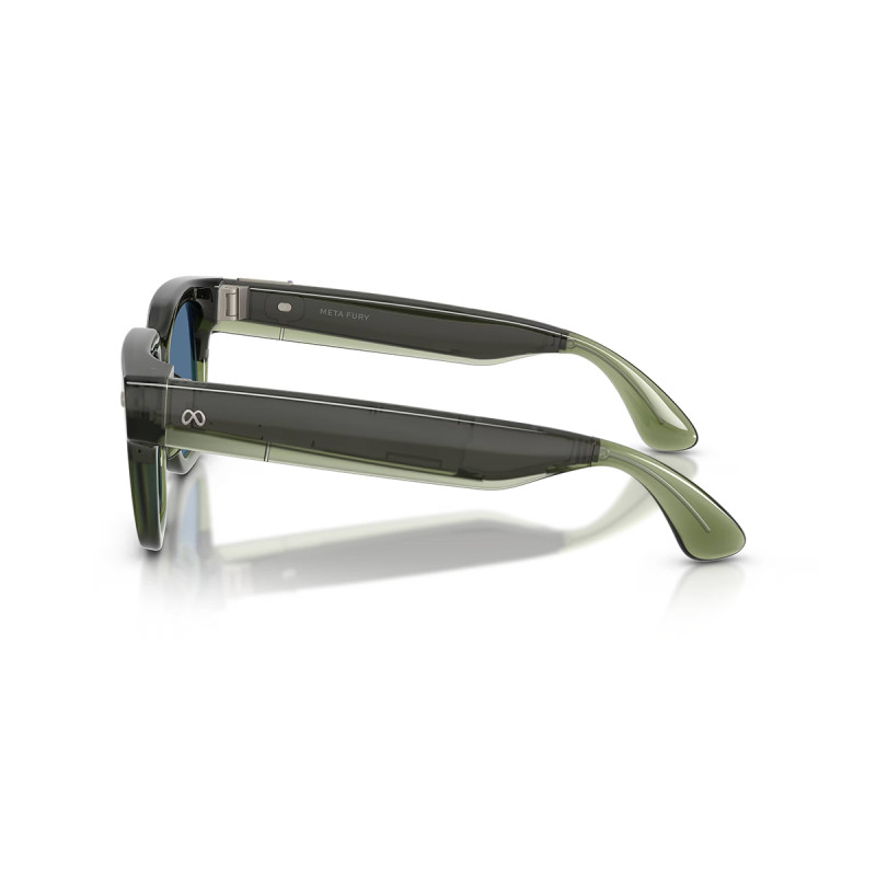 Meta Fury - Light Blue Atlantic Lenses, Racing Green, 149-51, smart glasses