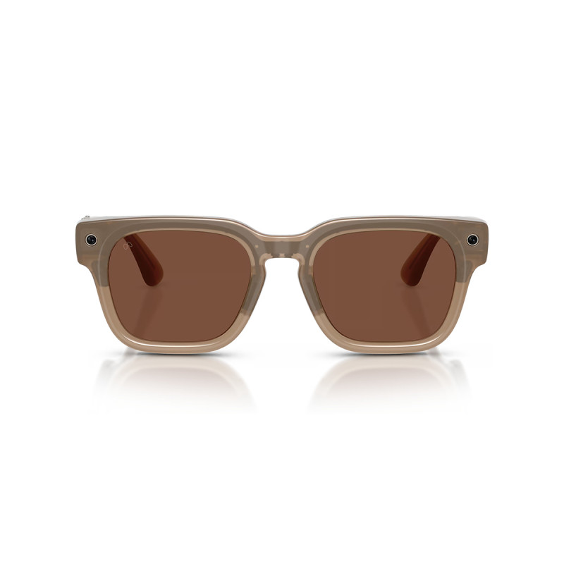 Meta Fury - Dark Amber Lenses, Sandstone, 149-51, smart glasses