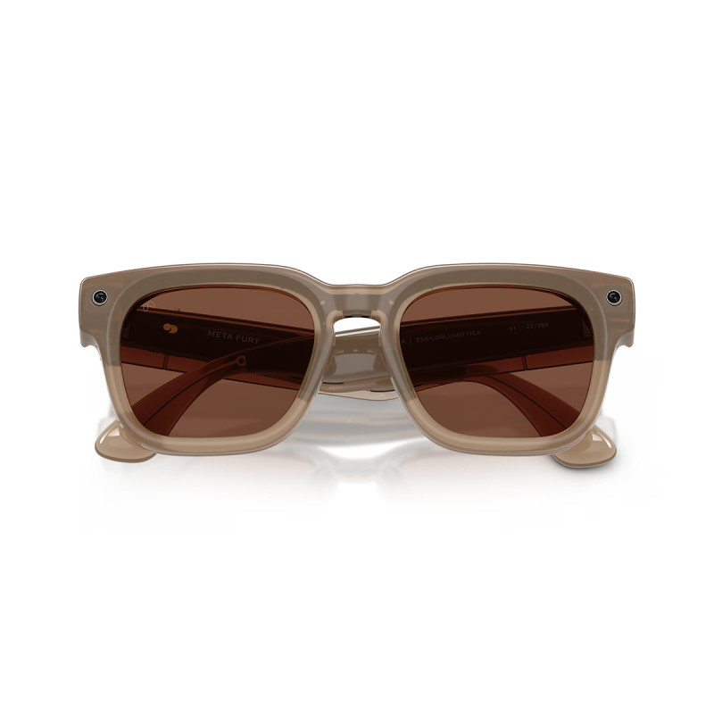 Meta Fury - Dark Amber Lenses, Sandstone, 149-51, smart glasses