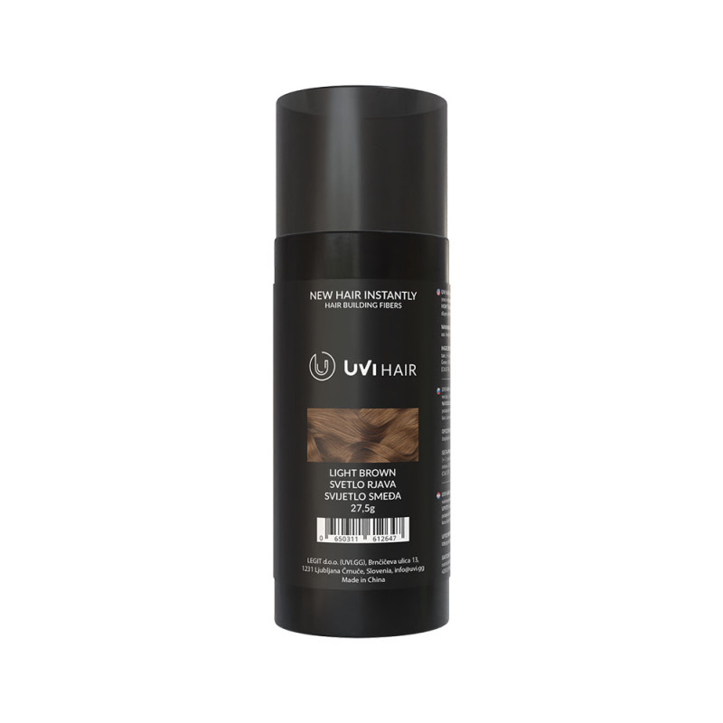 UVI Hair vlakna za kosu, LIGHT BROWN / Svijetlo smeđa (velika 27,5 g, do 50 nanosa)