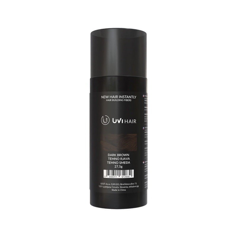 UVI Hair vlakna za kosu, DARK BROWN / Tamno smeđa (velika 27,5 g, do 50 nanosa)
