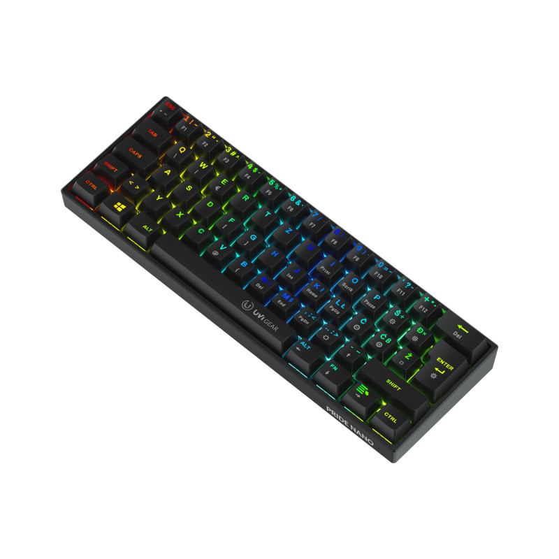 UVI GEAR PRIDE NANO 60 RGB MECHANICAL RED SWITCH SLO/CRO