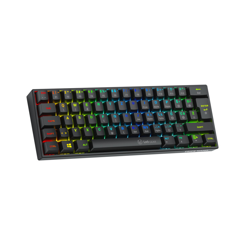 UVI GEAR PRIDE NANO 60 RGB MECHANICAL RED SWITCH SLO/CRO