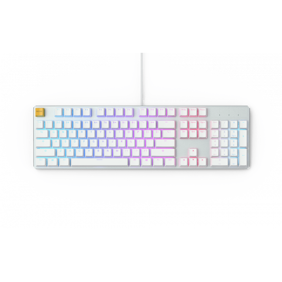 Glorious GMMK Full Size White Ice Edition - Gateron Brown, US Layout