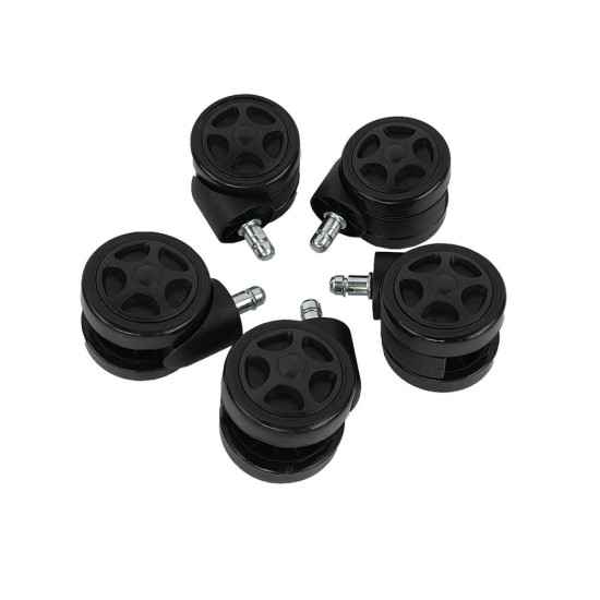 Black Spiral UVI CHAIR rubber wheels (5 in a pack)