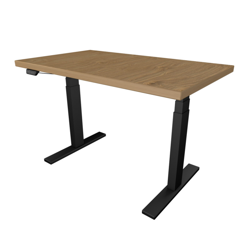 UVI Desk frame BLACK and desk NATURAL OAK