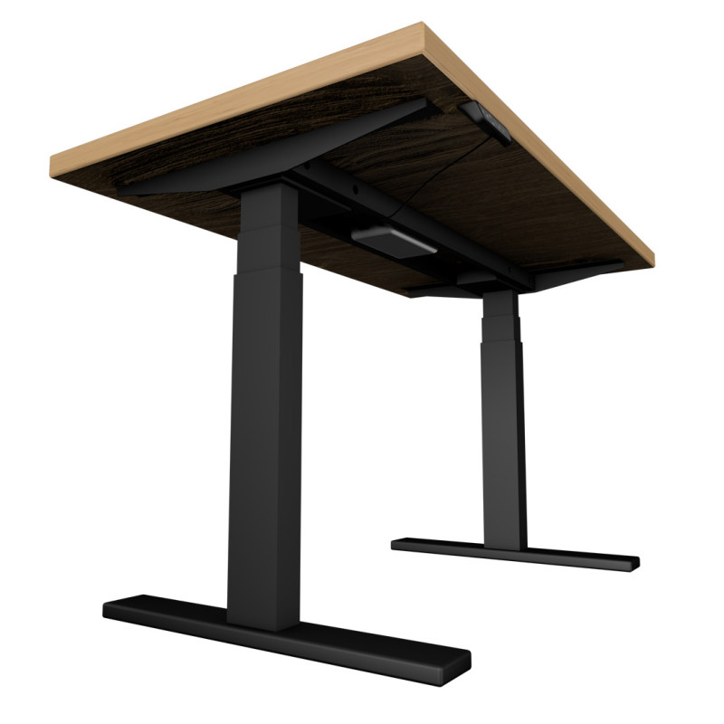 UVI Desk frame BLACK and desk NATURAL OAK