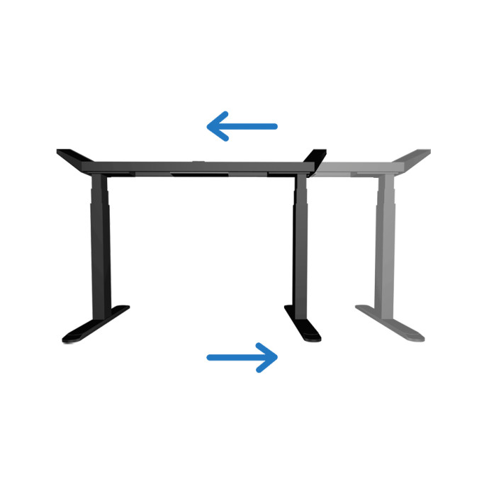 UVI Desk electrical lifting base (sit/stand) desk black