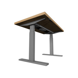 UVI Desk frame Grey and table top Natural Oak