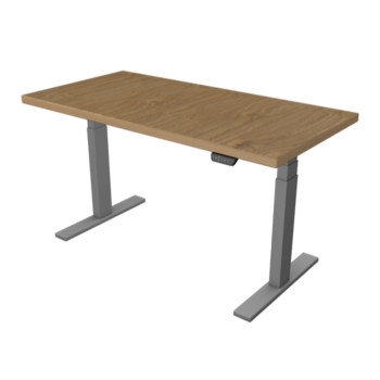 UVI Desk frame Grey and table top Natural Oak