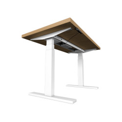 UVI Desk beli okvir z namizno ploščo (naravni hrast)