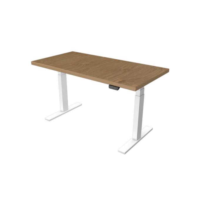 UVI Desk frame White and table top Natural Oak