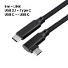 Meta Quest 3, Quest 3S, Quest 2 or PICO 4 USB-C Angled Cable 5m
